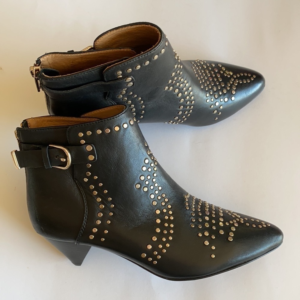 Joie Bickson ankle bootie womens Sz 5 stud zip back